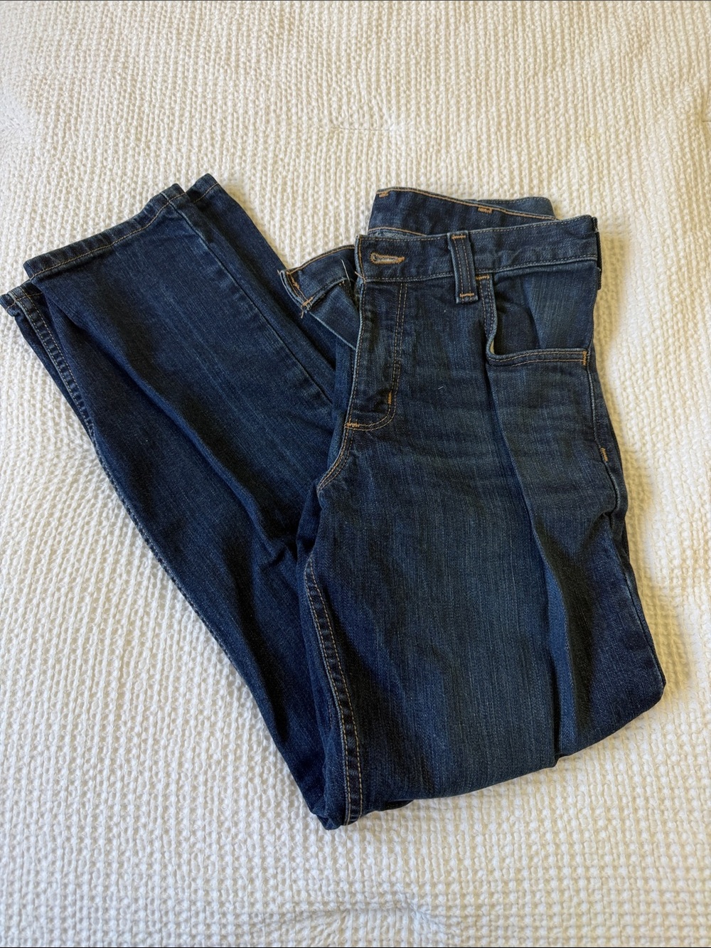 Carhartt FR Men's Straight Jeans in Dark Blue Denim